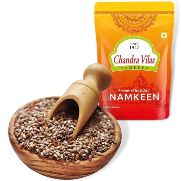 Chandra Vilas Roasted Flax Seeds | Salted Flax Seeds (Rock Salt)