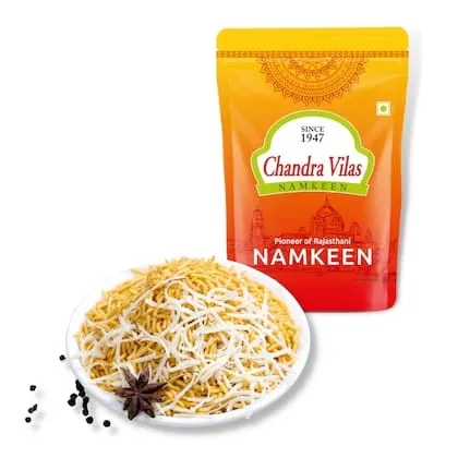Chandra Vilas Cheese Garlic Sev | Cheese Namkeen | Cheese Sev – 250g