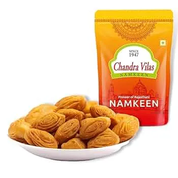 Chandra Vilas Badam Mathri | Premium Soft Mathri | Flaky Mathri | Gol Mathi – 500g
