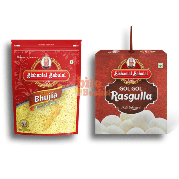 Bishanlal Babulal Bhujia Rasgulla Combo – Irresistible Crunch & Soft Sweet Delight | BiteBasket