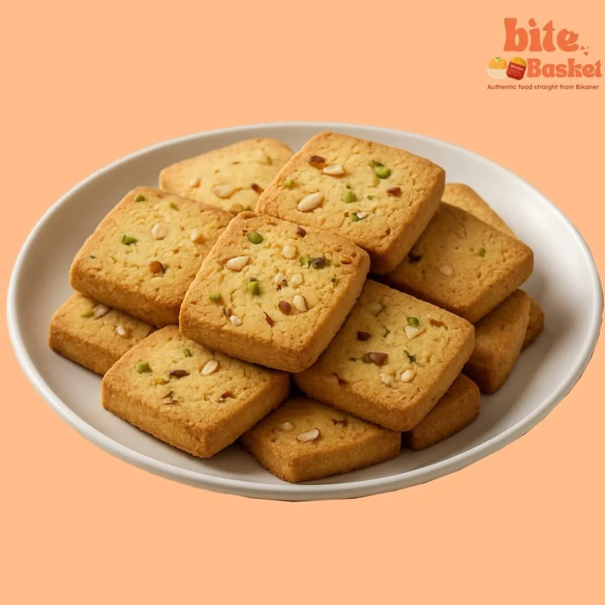 Biki Bakes Badam Pista Biscuits – Bikaneri Dry Fruit Biscuits No Palm Oil | BiteBasket