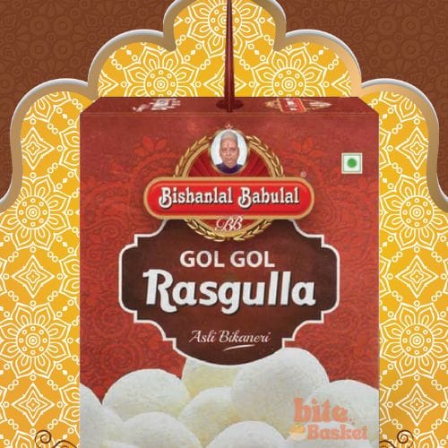 Bishanlal Babulal Rasgulla Bishanlal Babulal 1KG – Soft & Juicy Traditional Indian Sweet | BiteBasket