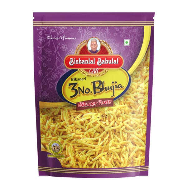 Bishanlal Babulal Premium 3 No Bhujia – Crispy & Flavorful Classic Indian Snack | BiteBasket