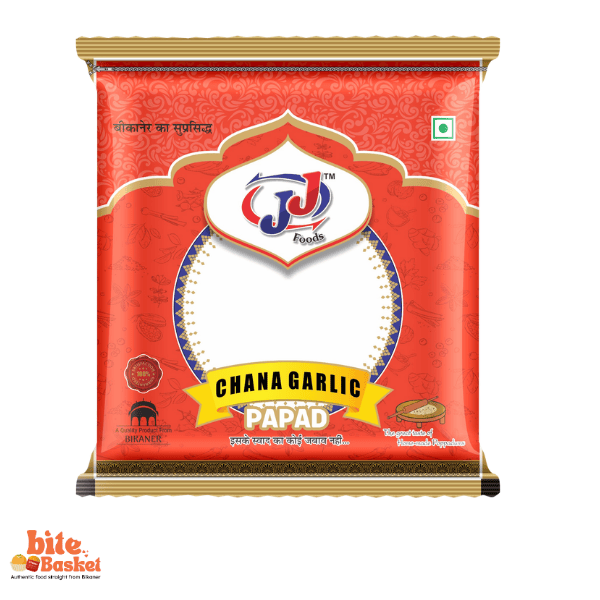 Bikaneri Handmade Chana Garlic Papad | JJ Foods - Image 1