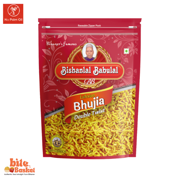 Bishanlal Babulal Lehsun Bhujia – Crispy Garlic Bikaneri Snack - Image 1